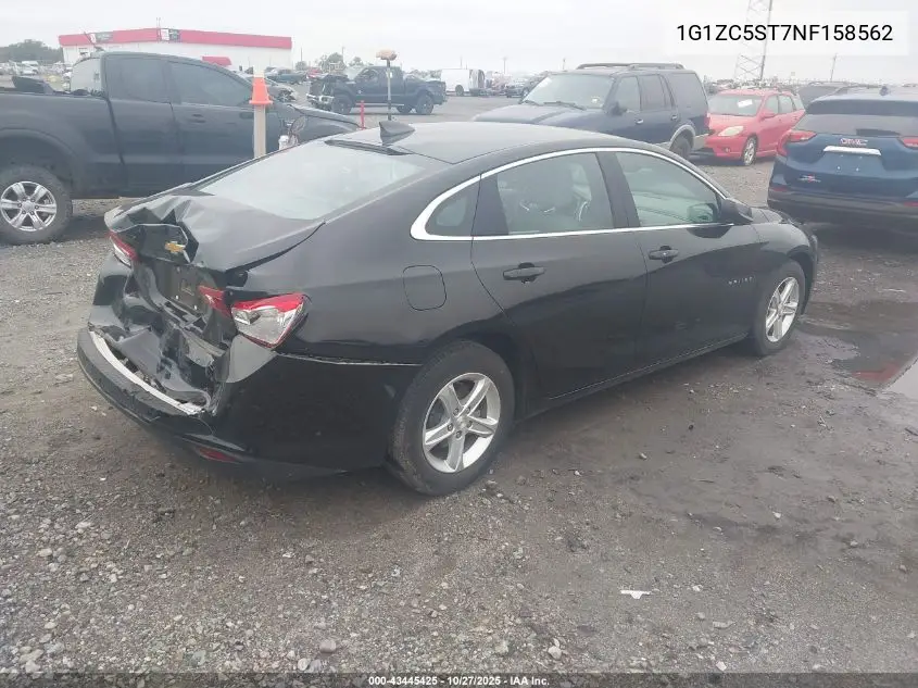 1G1ZC5ST7NF158562 2022 Chevrolet Malibu Fwd 1Fl
