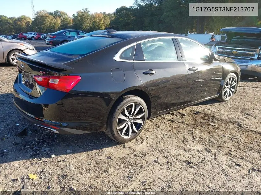 1G1ZG5ST3NF213707 2022 Chevrolet Malibu Fwd Rs