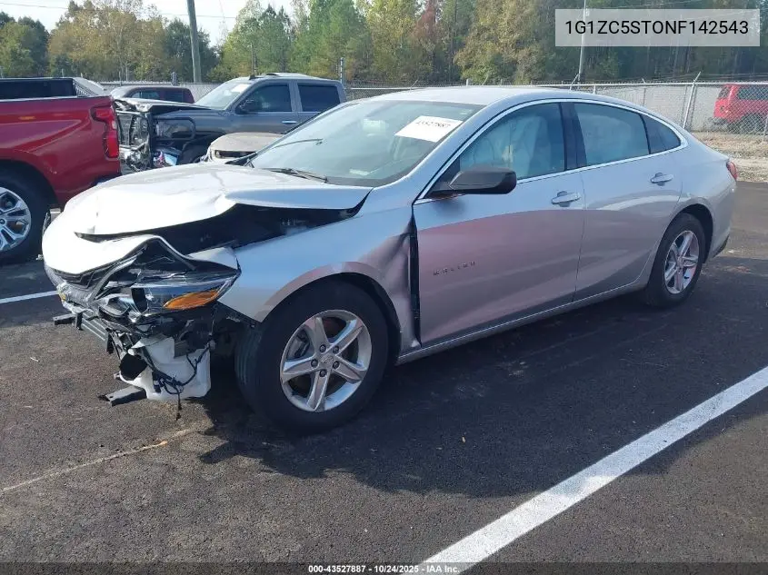 1G1ZC5ST0NF142543 2022 Chevrolet Malibu Fwd 1Fl
