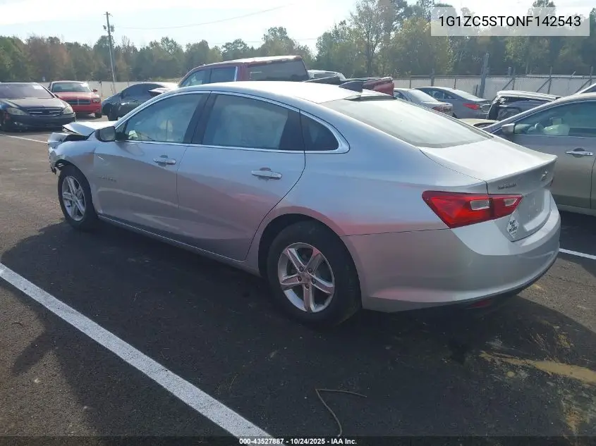 1G1ZC5ST0NF142543 2022 Chevrolet Malibu Fwd 1Fl