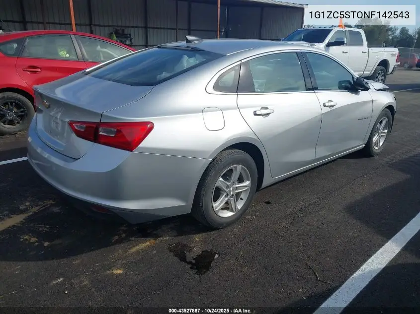 1G1ZC5ST0NF142543 2022 Chevrolet Malibu Fwd 1Fl