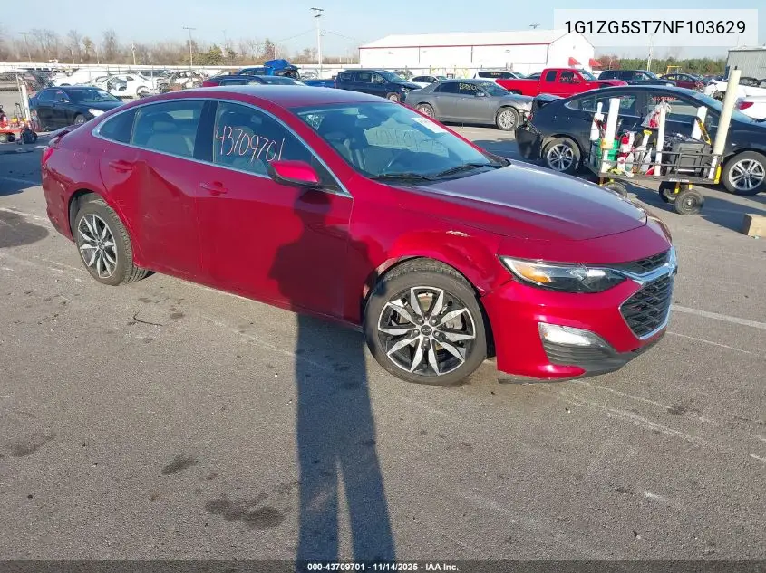 1G1ZG5ST7NF103629 2022 Chevrolet Malibu Fwd Rs