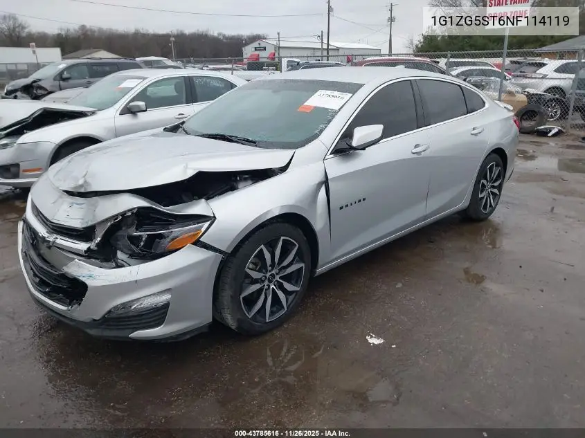 1G1ZG5ST6NF114119 2022 Chevrolet Malibu Fwd Rs