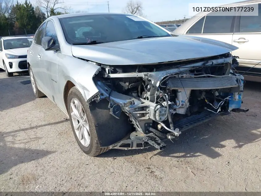 1G1ZD5ST0NF177239 2022 Chevrolet Malibu Fwd Lt