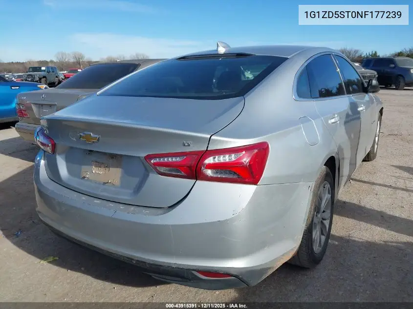 1G1ZD5ST0NF177239 2022 Chevrolet Malibu Fwd Lt