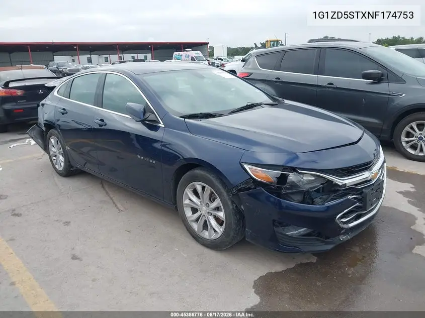 2022 Chevrolet Malibu Fwd Lt VIN: 1G1ZD5STXNF174753 Lot: 45386776