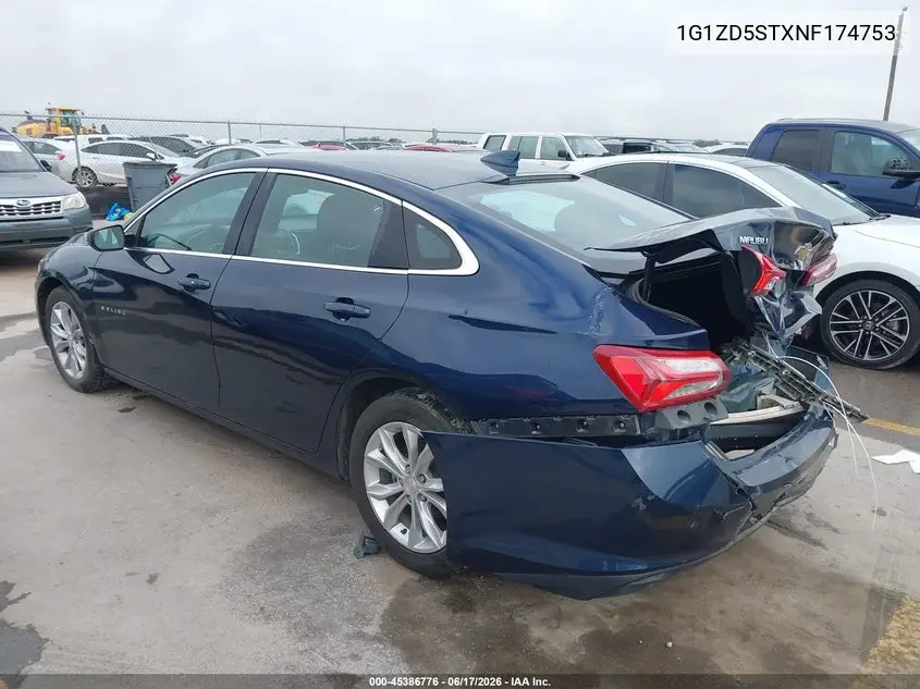 2022 Chevrolet Malibu Fwd Lt VIN: 1G1ZD5STXNF174753 Lot: 45386776