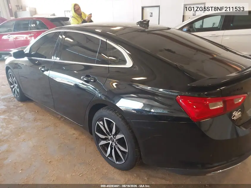 2022 Chevrolet Malibu Fwd Rs VIN: 1G1ZG5ST8NF211533 Lot: 45393461