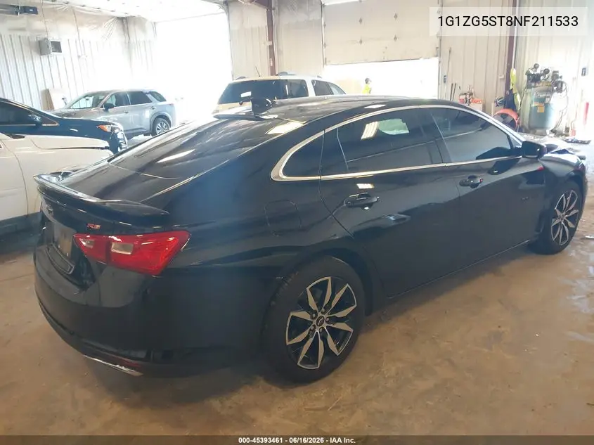 2022 Chevrolet Malibu Fwd Rs VIN: 1G1ZG5ST8NF211533 Lot: 45393461