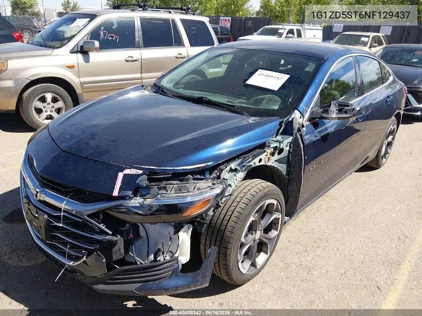 2022 Chevrolet Malibu Fwd Lt VIN: 1G1ZD5ST6NF129437 Lot: 45409342