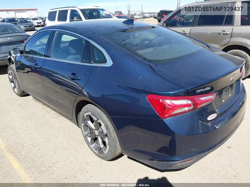 2022 Chevrolet Malibu Fwd Lt VIN: 1G1ZD5ST6NF129437 Lot: 45409342