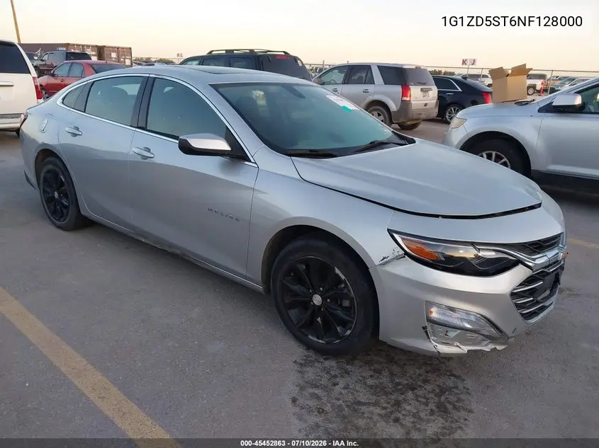2022 Chevrolet Malibu Fwd Lt VIN: 1G1ZD5ST6NF128000 Lot: 45452863