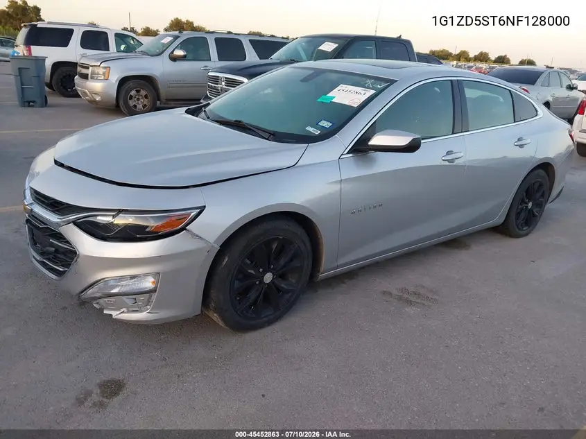 2022 Chevrolet Malibu Fwd Lt VIN: 1G1ZD5ST6NF128000 Lot: 45452863