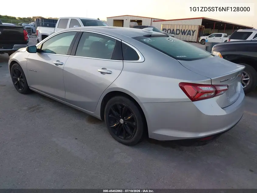 2022 Chevrolet Malibu Fwd Lt VIN: 1G1ZD5ST6NF128000 Lot: 45452863