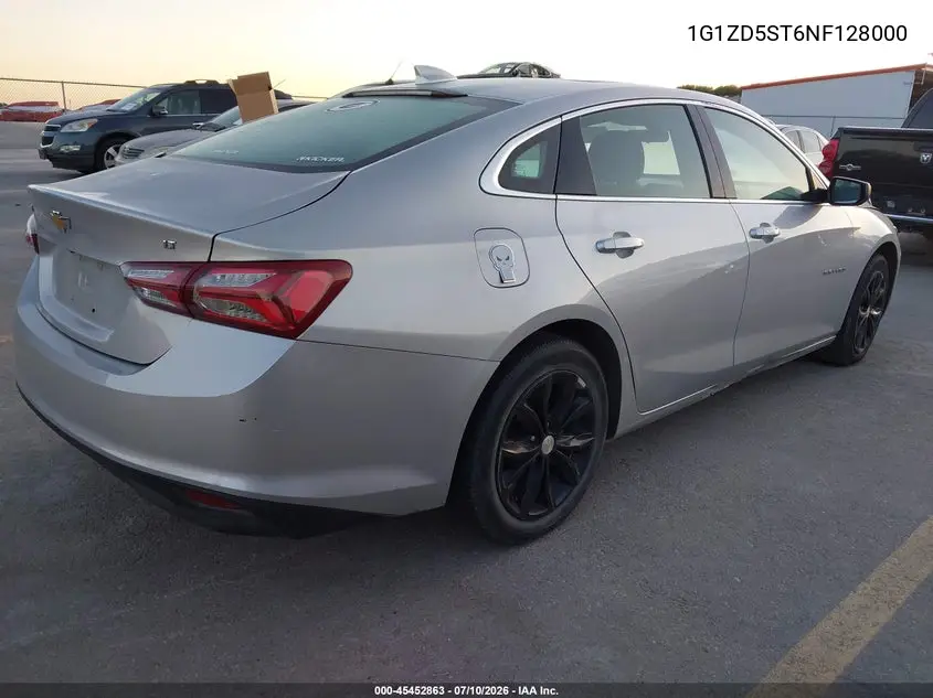 2022 Chevrolet Malibu Fwd Lt VIN: 1G1ZD5ST6NF128000 Lot: 45452863