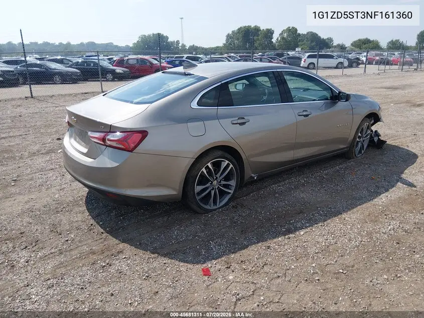 2022 Chevrolet Malibu Fwd Lt VIN: 1G1ZD5ST3NF161360 Lot: 45681311