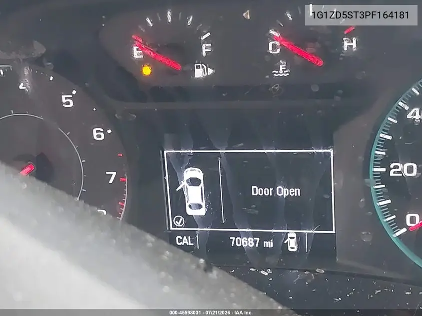 2023 Chevrolet Malibu Fwd 1Lt VIN: 1G1ZD5ST3PF164181 Lot: 45598031