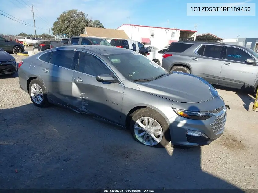 1G1ZD5ST4RF189450 2024 Chevrolet Malibu Lt