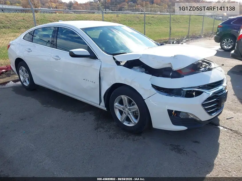 1G1ZD5ST4RF141138 2024 Chevrolet Malibu Fwd 1Lt