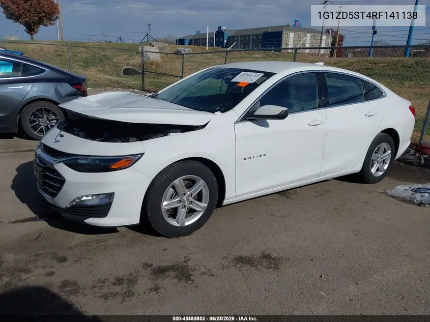 1G1ZD5ST4RF141138 2024 Chevrolet Malibu Fwd 1Lt