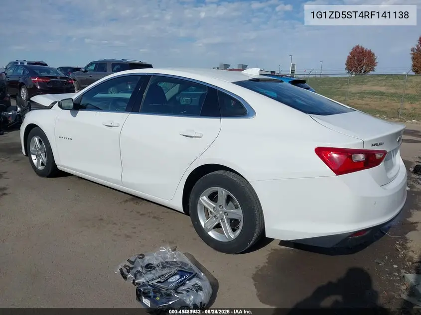1G1ZD5ST4RF141138 2024 Chevrolet Malibu Fwd 1Lt