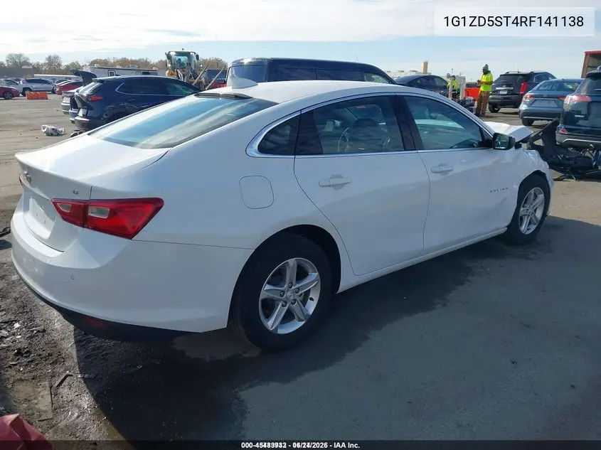 1G1ZD5ST4RF141138 2024 Chevrolet Malibu Fwd 1Lt