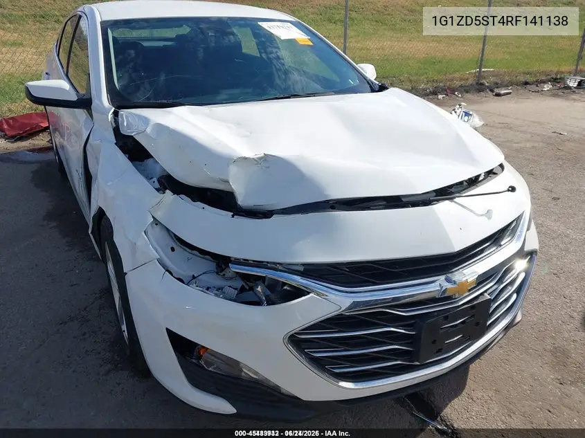 1G1ZD5ST4RF141138 2024 Chevrolet Malibu Fwd 1Lt