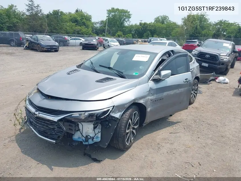 2024 Chevrolet Malibu Fwd Rs VIN: 1G1ZG5ST1RF239843 Lot: 45639864
