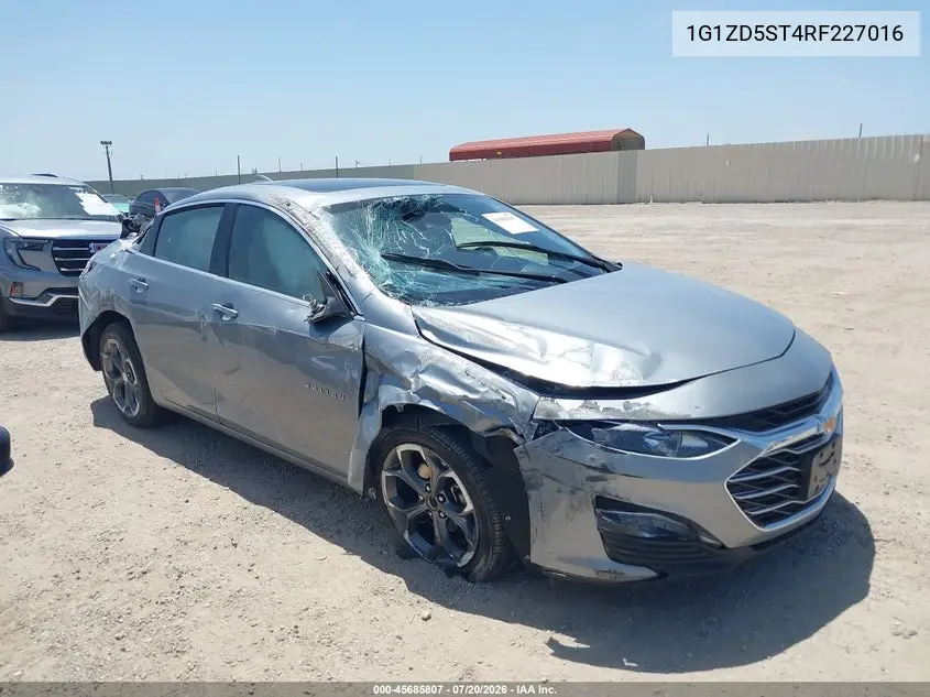 2024 Chevrolet Malibu Fwd 1Lt VIN: 1G1ZD5ST4RF227016 Lot: 45685807