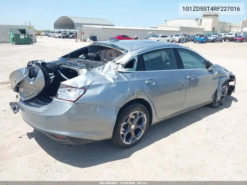 2024 Chevrolet Malibu Fwd 1Lt VIN: 1G1ZD5ST4RF227016 Lot: 45685807