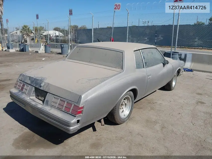 1980 Chevrolet Monte Carlo VIN: 1Z37AAR414726 Lot: 45619530
