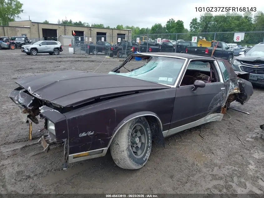 1985 Chevrolet Monte Carlo VIN: 1G1GZ37Z5FR168143 Lot: 45433919