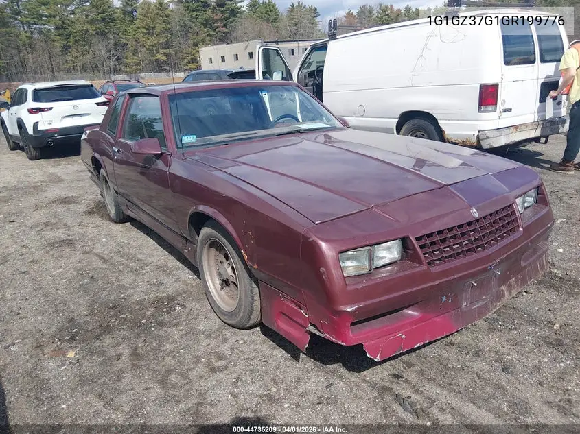 1986 Chevrolet Monte Carlo VIN: 1G1GZ37G1GR199776 Lot: 44735209