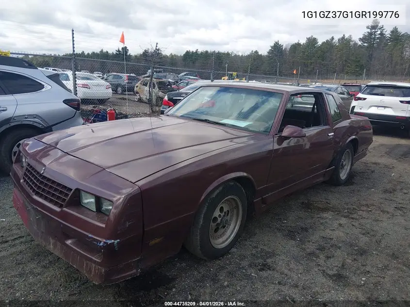 1986 Chevrolet Monte Carlo VIN: 1G1GZ37G1GR199776 Lot: 44735209