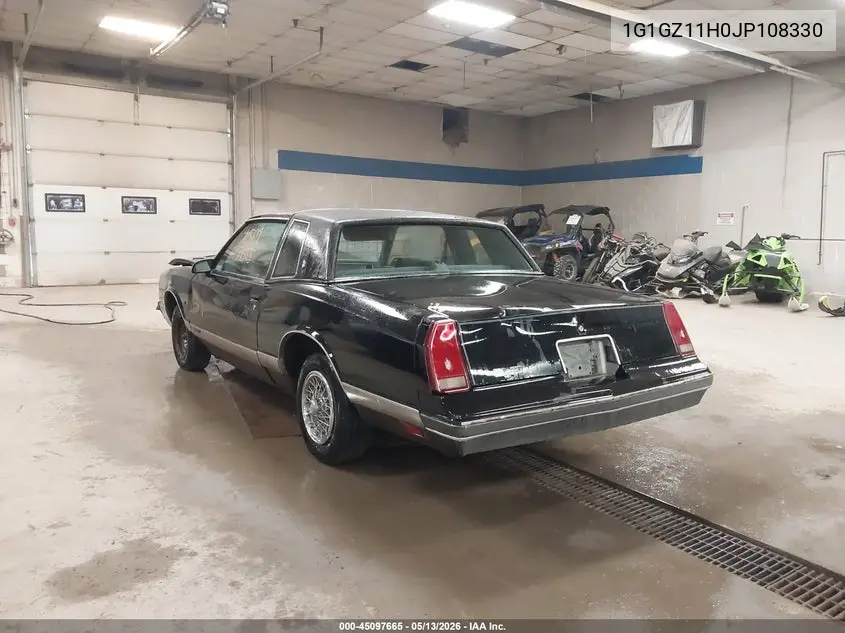1988 Chevrolet Monte Carlo VIN: 1G1GZ11H0JP108330 Lot: 45097665