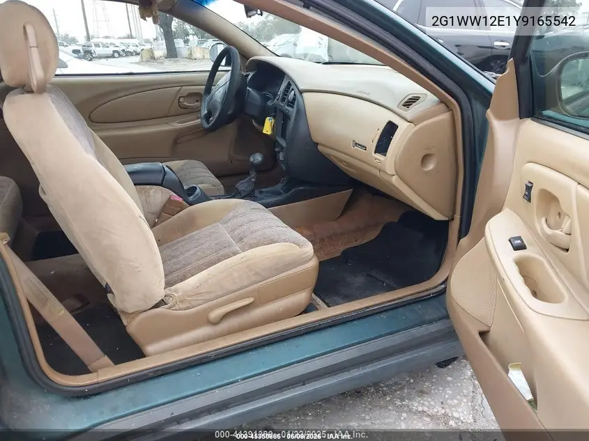 2000 Chevrolet Monte Carlo Ls VIN: 2G1WW12E1Y9165542 Lot: 45350866