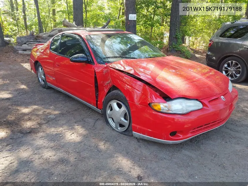 2001 Chevrolet Monte Carlo Ss VIN: 2G1WX15K719179188 Lot: 45004319
