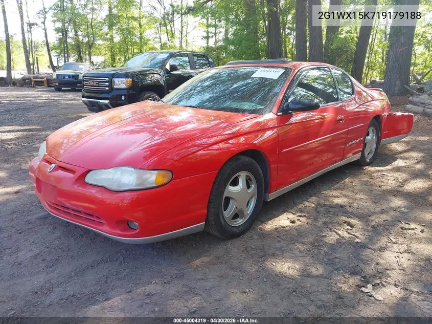 2001 Chevrolet Monte Carlo Ss VIN: 2G1WX15K719179188 Lot: 45004319
