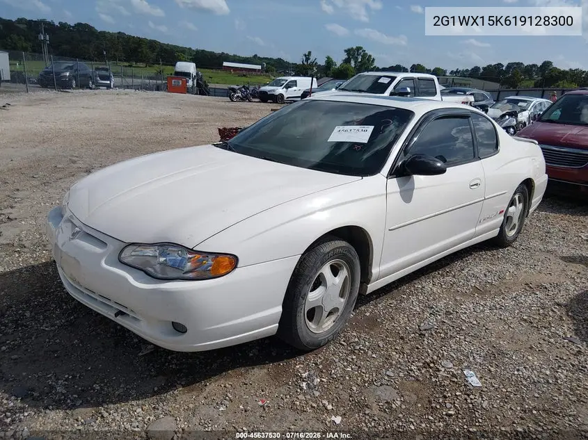 2001 Chevrolet Monte Carlo Ss VIN: 2G1WX15K619128300 Lot: 45637530