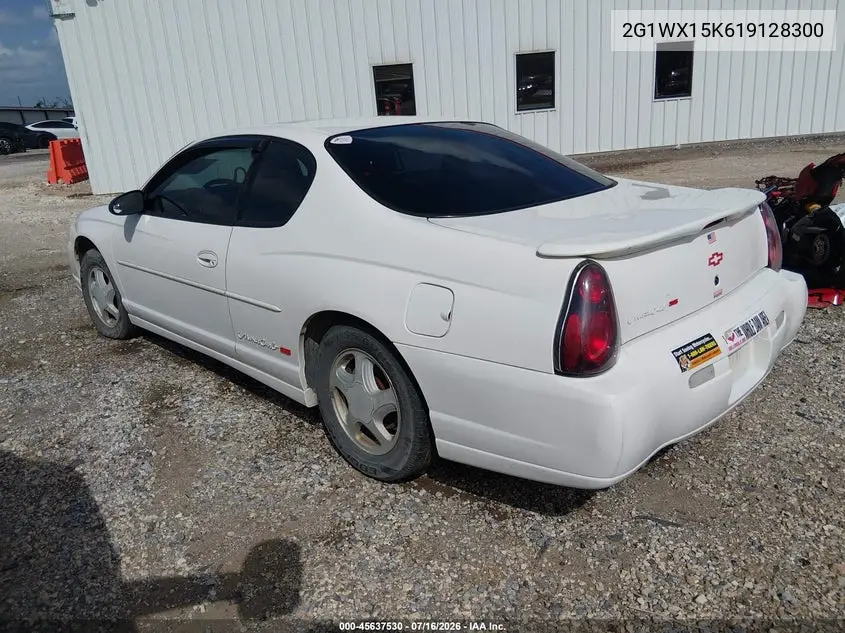 2001 Chevrolet Monte Carlo Ss VIN: 2G1WX15K619128300 Lot: 45637530