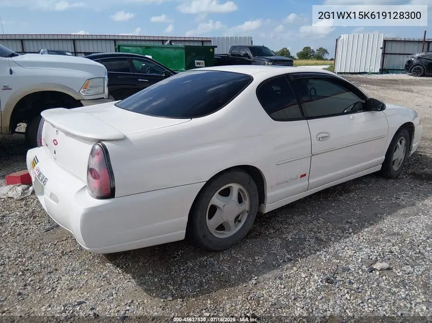 2001 Chevrolet Monte Carlo Ss VIN: 2G1WX15K619128300 Lot: 45637530