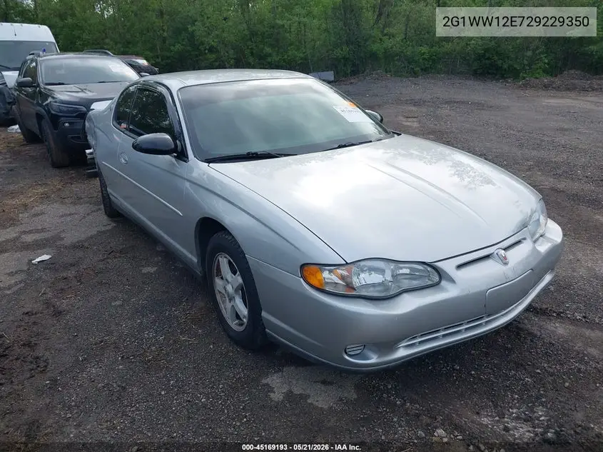 2002 Chevrolet Monte Carlo Ls VIN: 2G1WW12E729229350 Lot: 45169193