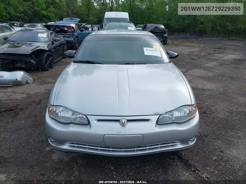 2002 Chevrolet Monte Carlo Ls VIN: 2G1WW12E729229350 Lot: 45169193