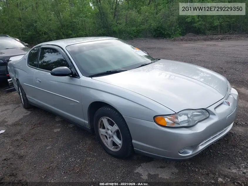 2002 Chevrolet Monte Carlo Ls VIN: 2G1WW12E729229350 Lot: 45169193