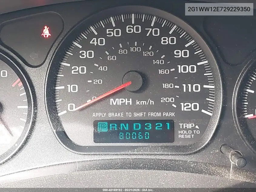 2002 Chevrolet Monte Carlo Ls VIN: 2G1WW12E729229350 Lot: 45169193