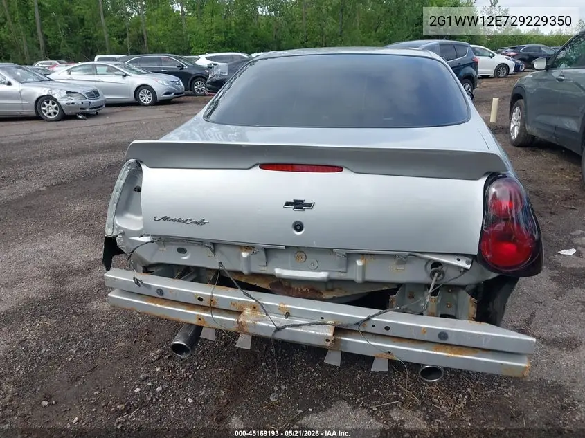 2002 Chevrolet Monte Carlo Ls VIN: 2G1WW12E729229350 Lot: 45169193