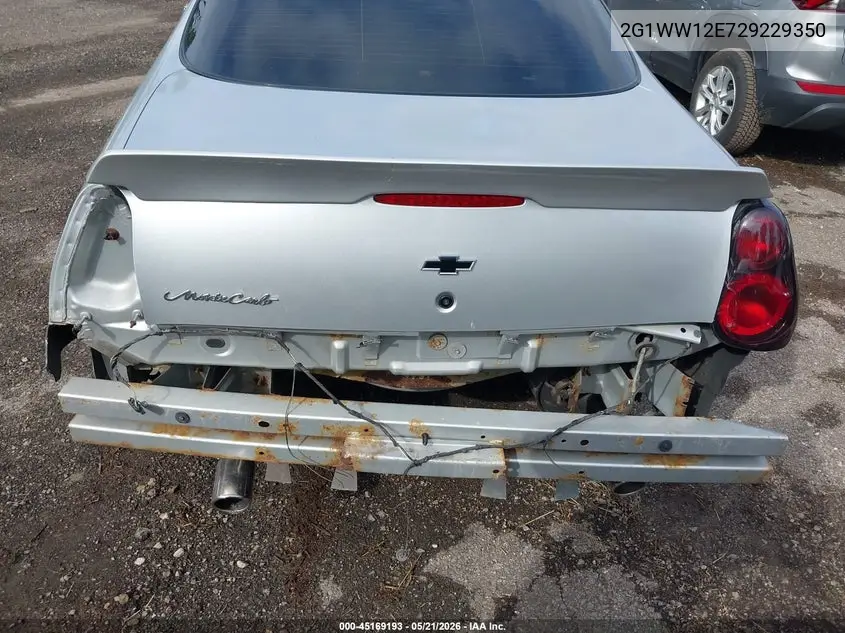 2002 Chevrolet Monte Carlo Ls VIN: 2G1WW12E729229350 Lot: 45169193