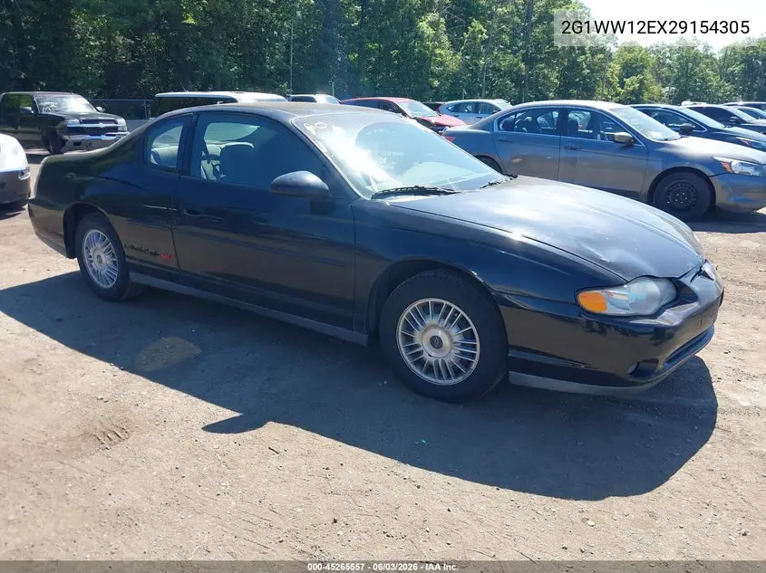 2002 Chevrolet Monte Carlo Ls VIN: 2G1WW12EX29154305 Lot: 45265557