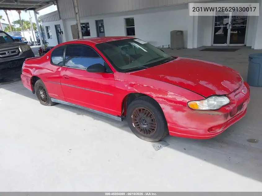 2002 Chevrolet Monte Carlo Ls VIN: 2G1WW12E629130017 Lot: 45354369