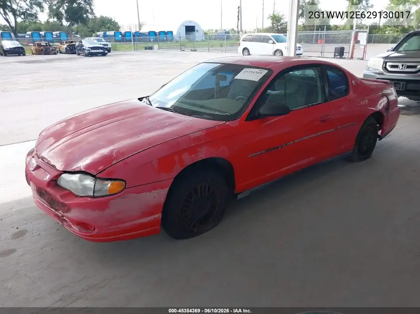 2002 Chevrolet Monte Carlo Ls VIN: 2G1WW12E629130017 Lot: 45354369
